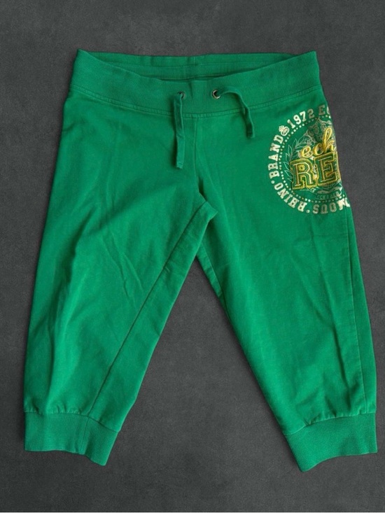 Ecko Unlimited Pants - Ecko Unlimited Emerald Green Capri Sweatpants with Logo Detail